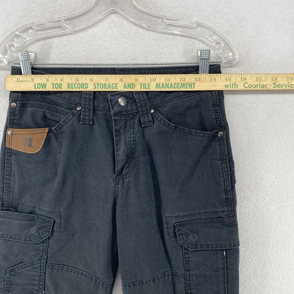 WRANGLER Pants Womens 2 x 32 Riggs Workwear Cargo Carpenter Ripstop Canvas Black - Picture 10 of 16